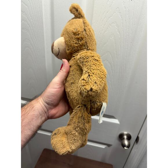 Hug Fun Brown Bear 17” Plush Stuffed Animal Red Bow Floppy Two Tone Super Soft - Picture 2 of 8